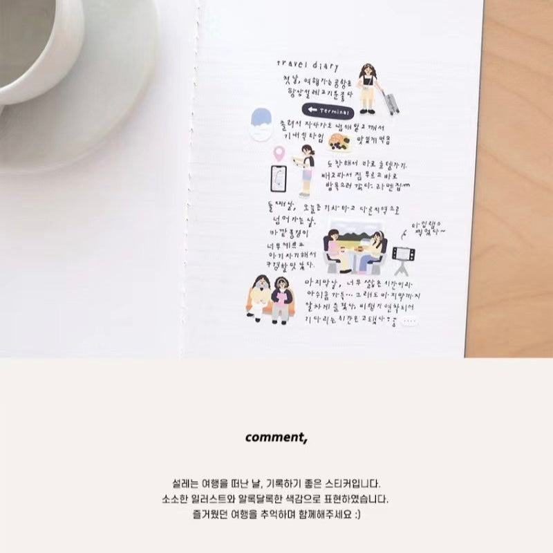 Suatelier Vlog Trip Sticker, 20-pcs