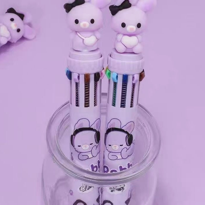 Daisy Rabbit Ten Color Ballpoint Pen, 36-pcs