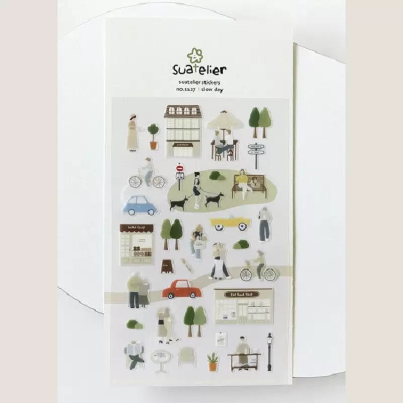 Suatelier Slow Day Sticker, 20-pcs