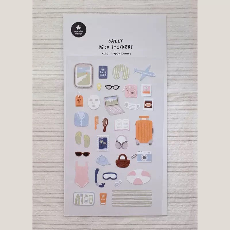Suatelier Happy Journey Sticker, 20-pcs