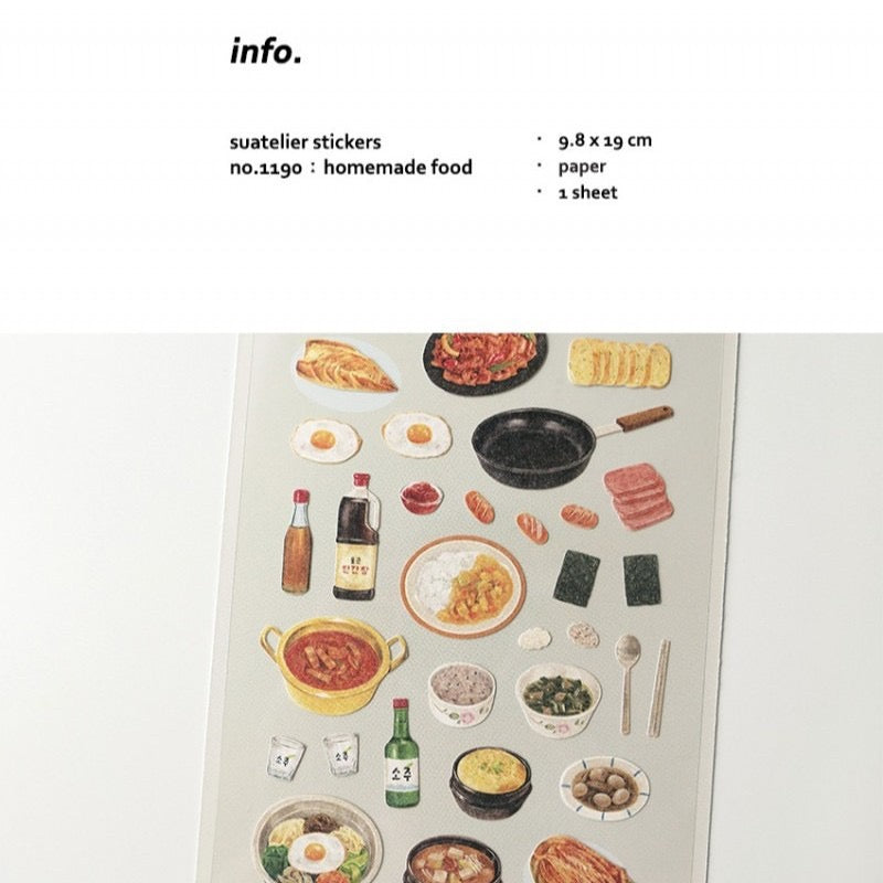 Suatelier Homemade Food Sticker, 20-pcs