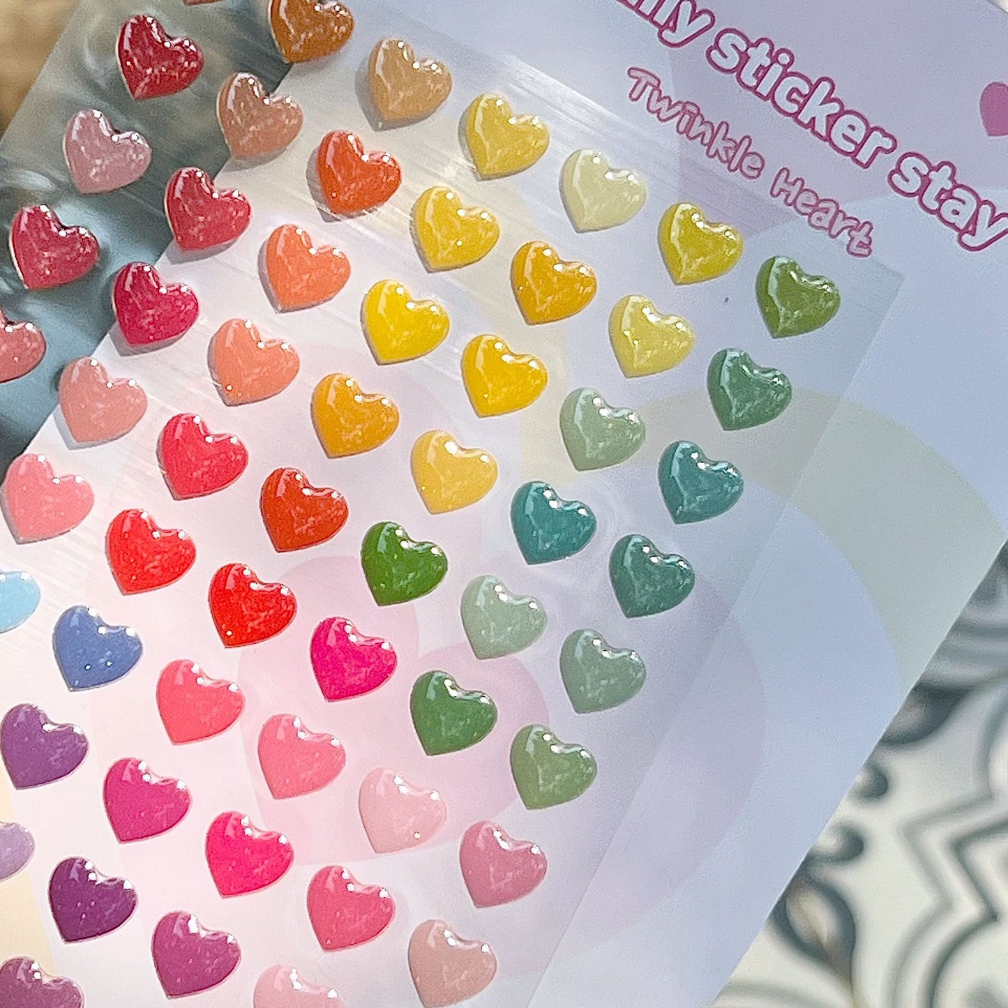 BONITO non-woven heart mark sticker, 20-pcs