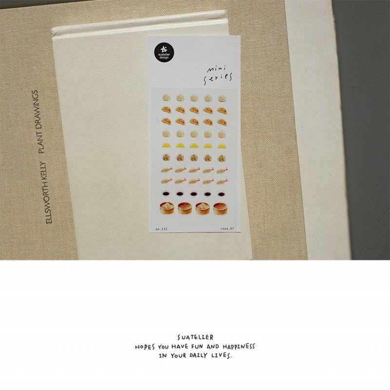 Suatelier Mini food party stickers, 20-pcs