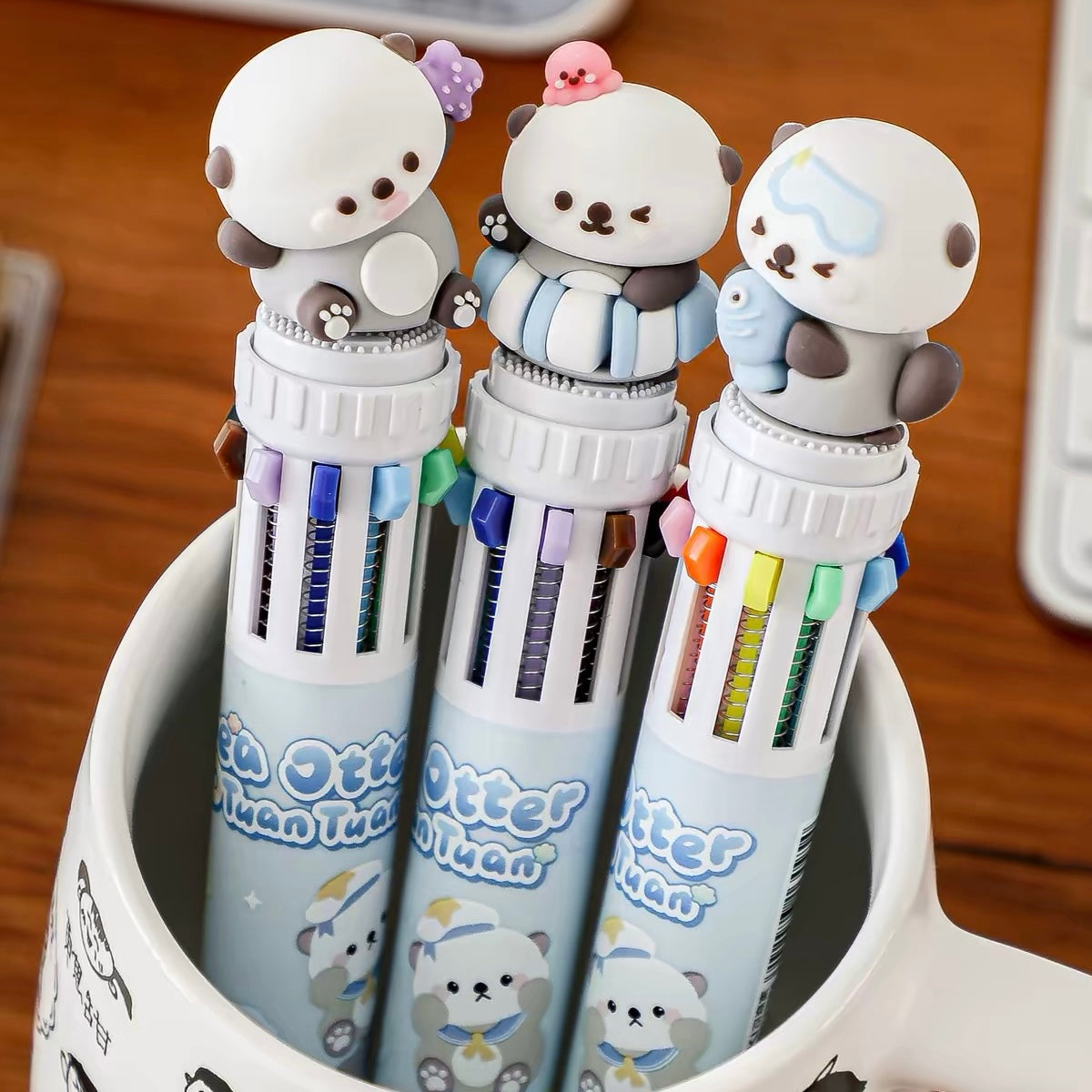 Sea Otter Ten Color Ballpoint Pen, 36-pcs