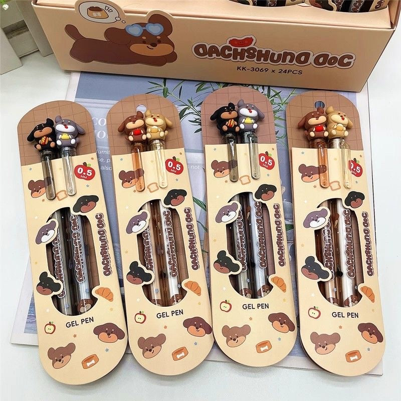 Dachshund Dog Sharing Pen, 24-cards