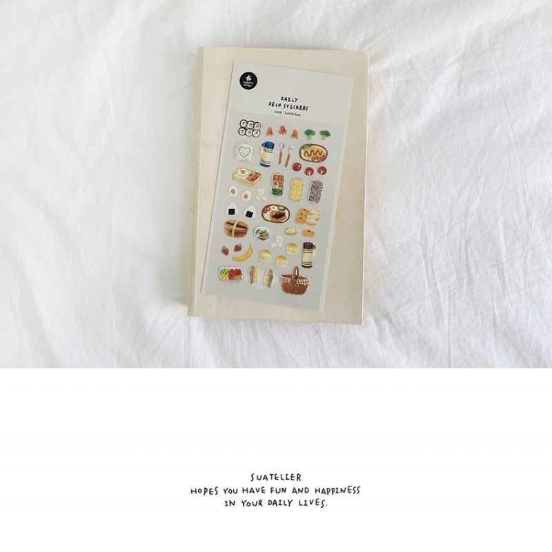 Suatelier Lunch Box Paper Stickers, 18-pcs