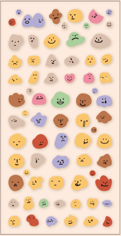 Emotion Expression Stickers, 20-pcs/set
