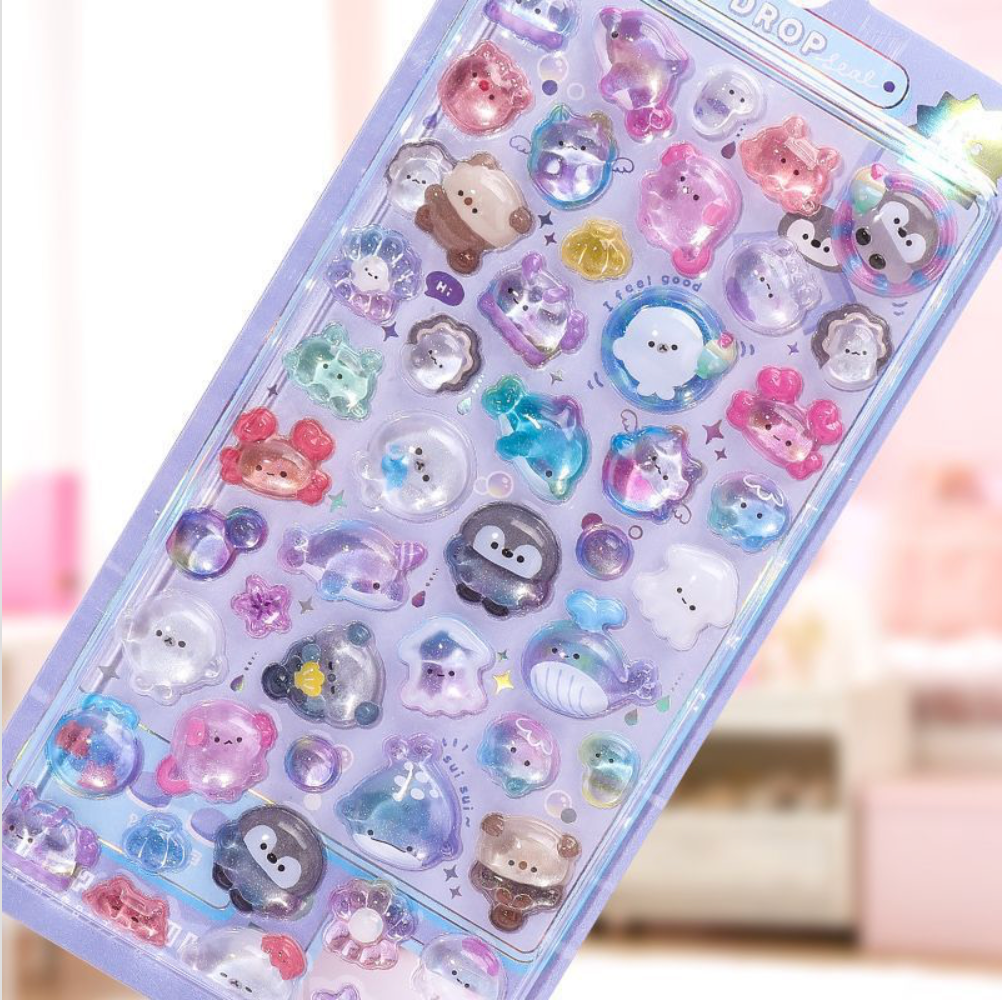 3D Sticker Cute Animal & Dessert Collection, 20-pcs/set