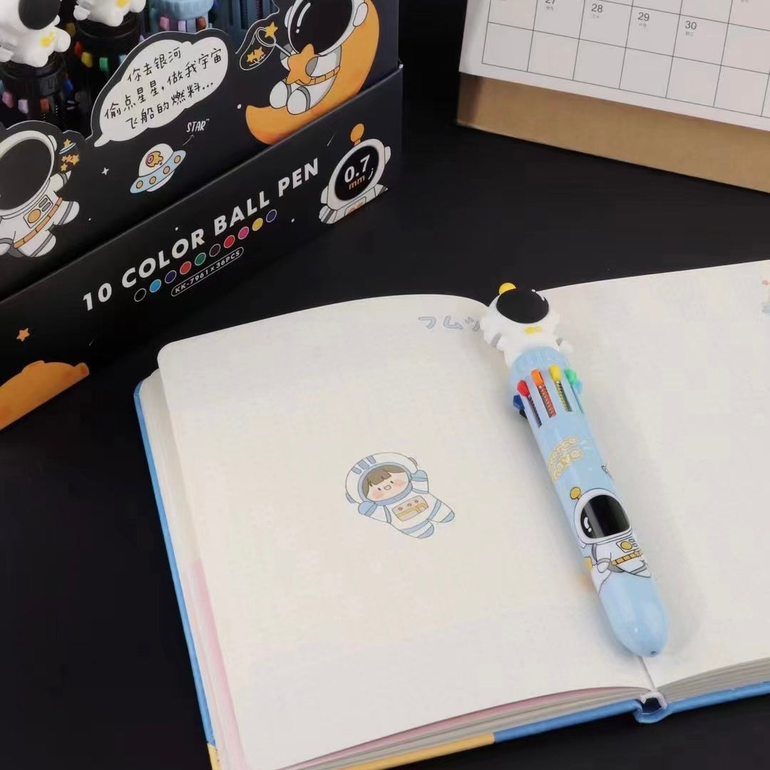Astronaut Ten Color Ballpoint Pen, 36-pcs
