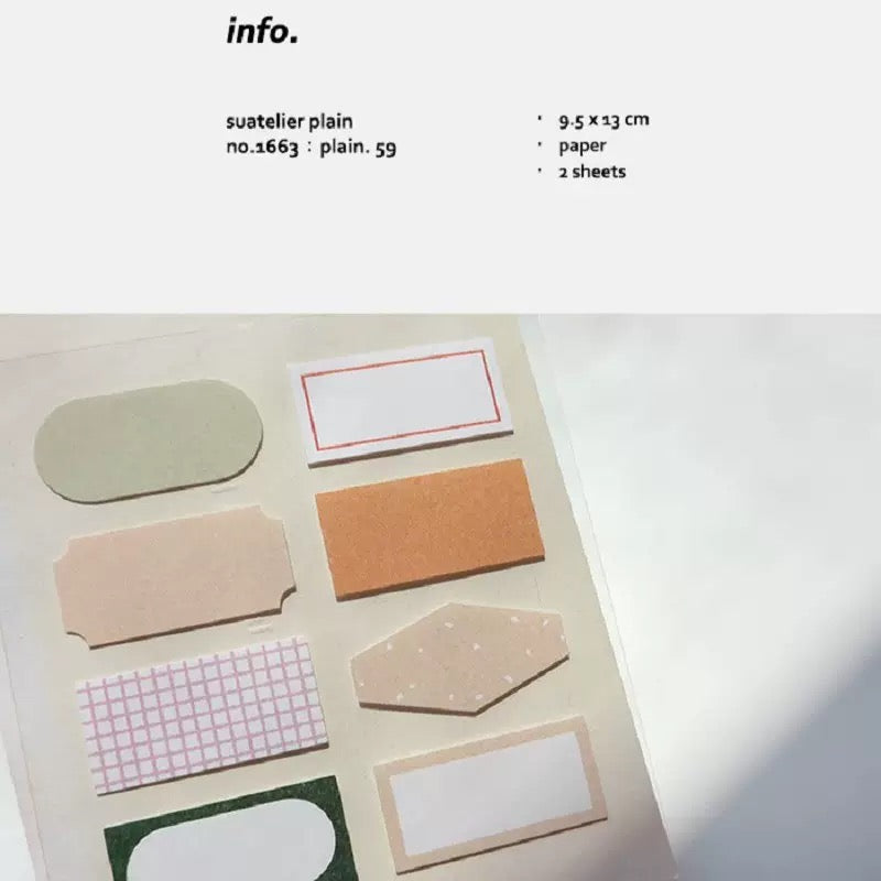 Suatelier Planner Index Tabs, 20-pcs