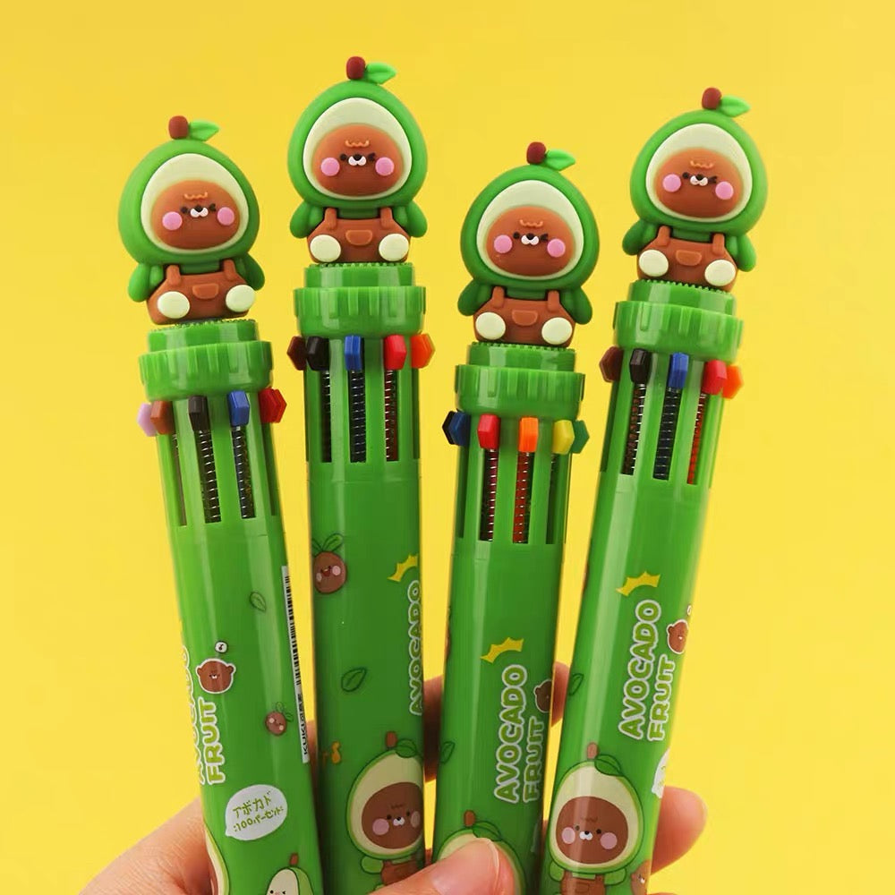 Avocado Ten Color Ballpoint Pen, 36-pcs