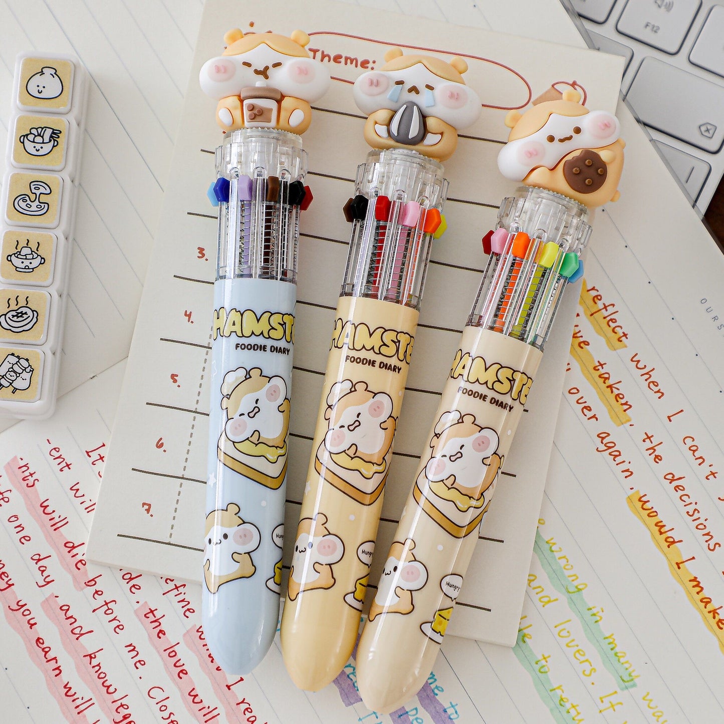 Hamster Ten Color Ballpoint Pen, 36-pcs