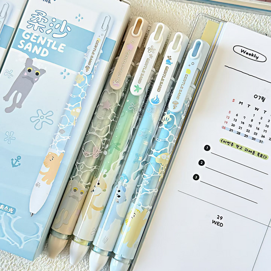 Ocean Sand Cat 0.5mm Gel Pen, 20-pcs