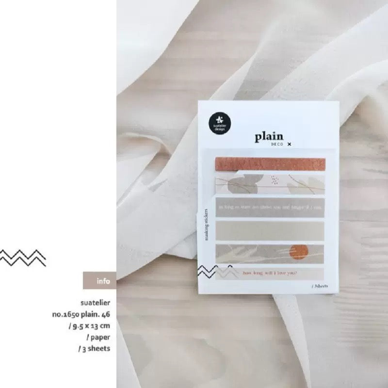 Suatelier Planner Index Tabs, 20-pcs