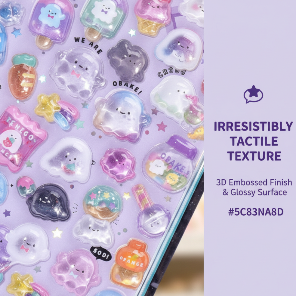 3D Sticker Cute Animal & Dessert Collection, 20-pcs/set