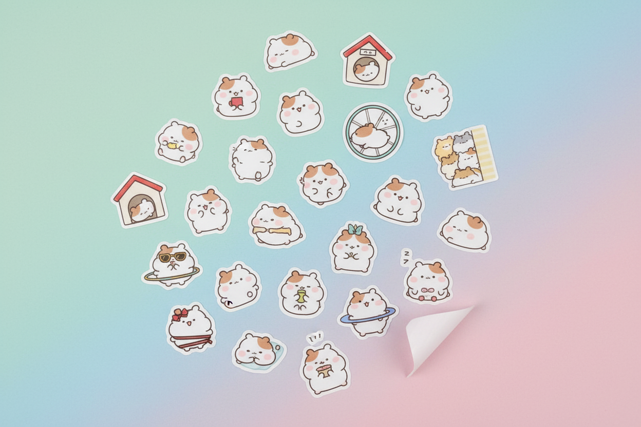 可爱仓鼠贴纸产品图3