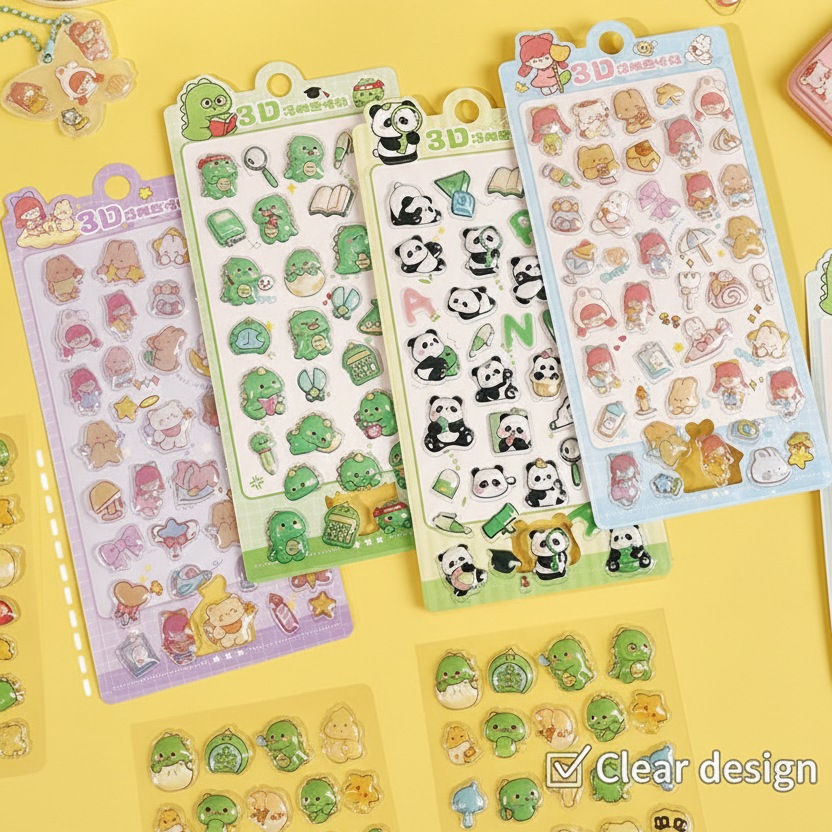 3D Puffy Stickers - English Only