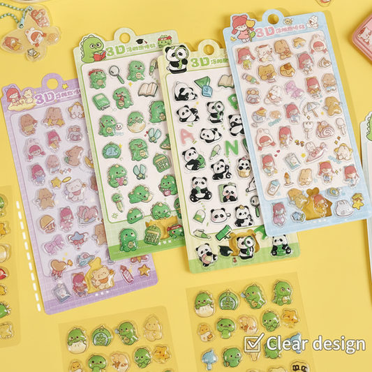 3D Puffy Stickers - English Only