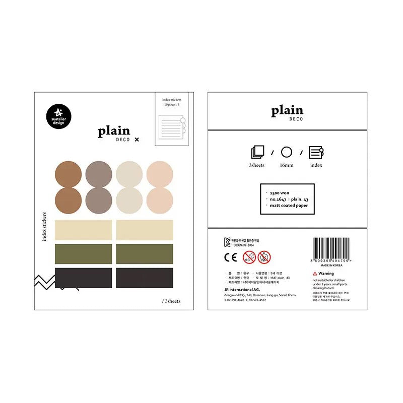Suatelier Planner Index Tabs, 20-pcs