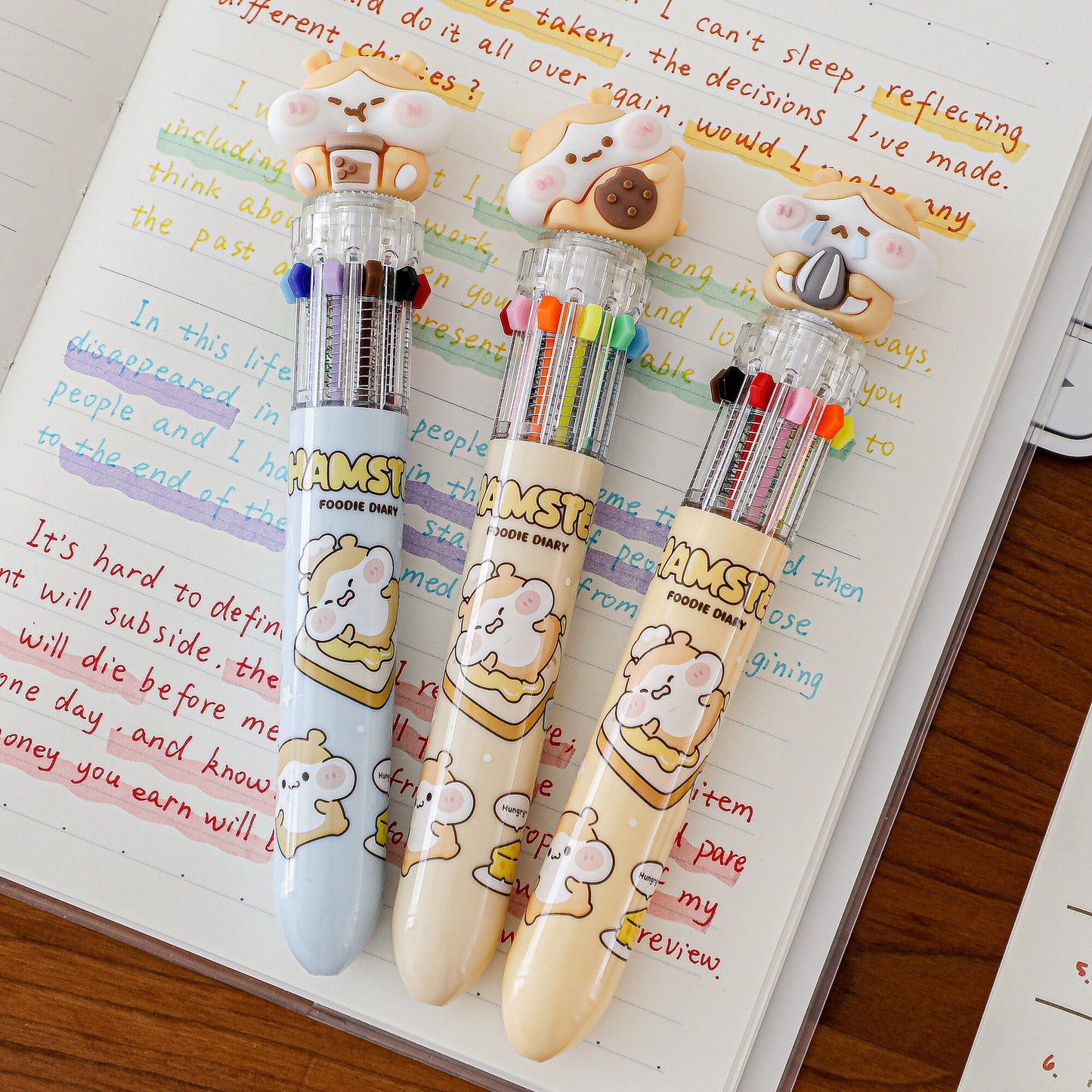 Hamster Ten Color Ballpoint Pen, 36-pcs