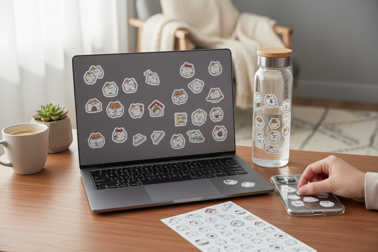 可爱仓鼠贴纸产品图5