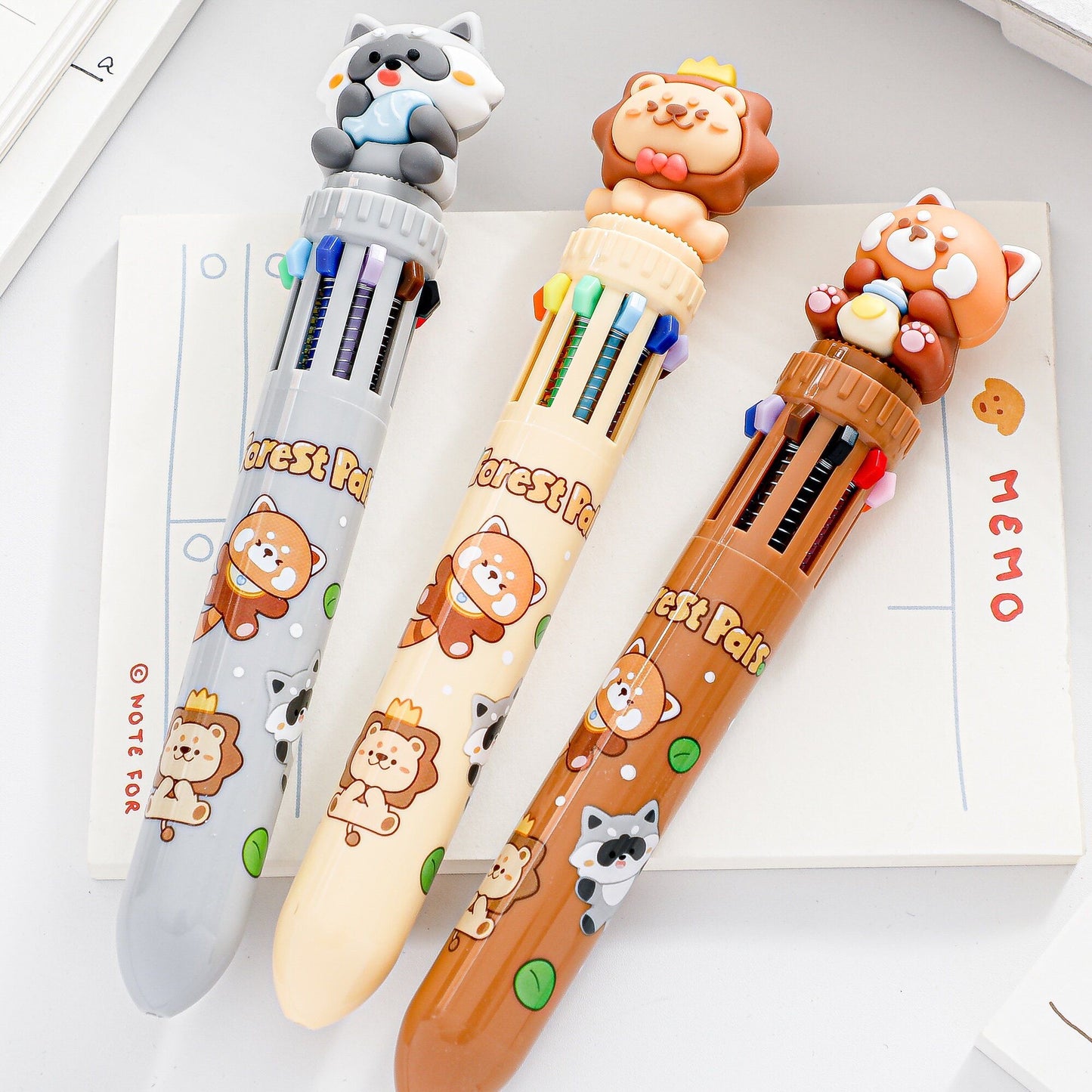 Forest Pals Ten Color Ballpoint Pen, 36-pcs