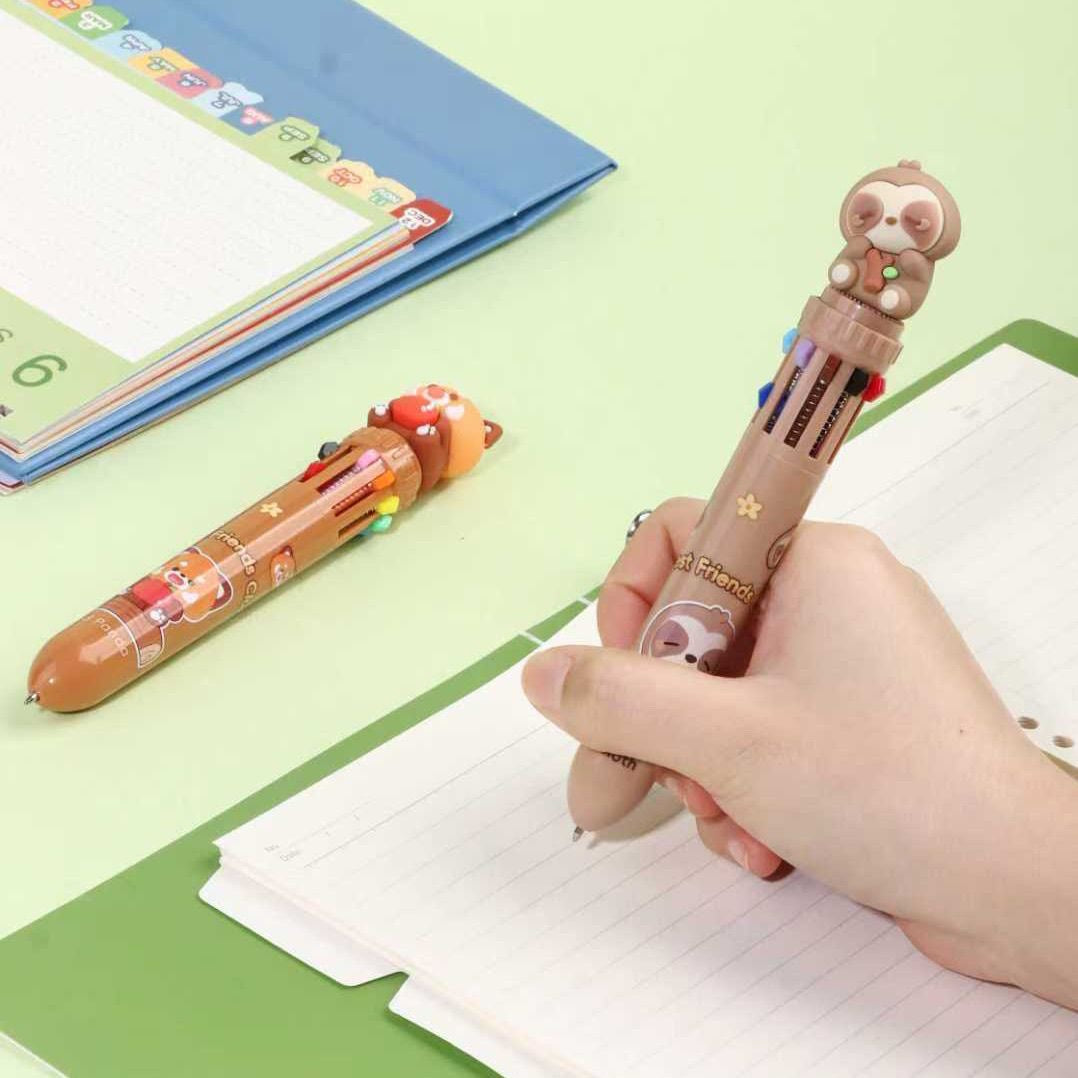 Forest Friends Ten Color Ballpoint Pen, 36-pcs