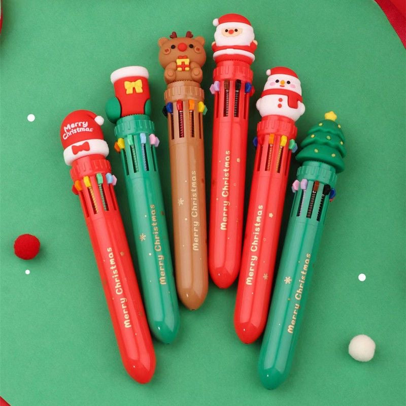 Christmas Ten Color Ballpoint Pen, 36-pcs