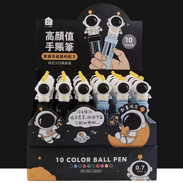 Astronaut Ten Color Ballpoint Pen, 36-pcs