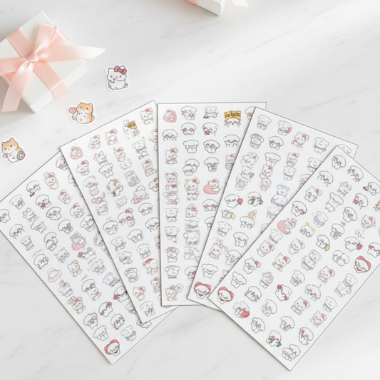 放大版竖版猫猫贴纸产品照片