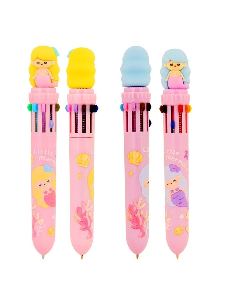 Little Mermaid Ten Color Ballpoint Pen, 36-pcs