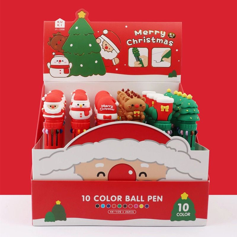Christmas Ten Color Ballpoint Pen, 36-pcs
