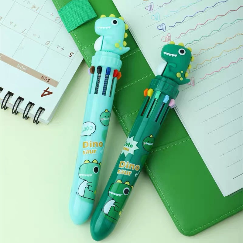 Dinosaur Ten Color Ballpoint Pen, 36-pcs