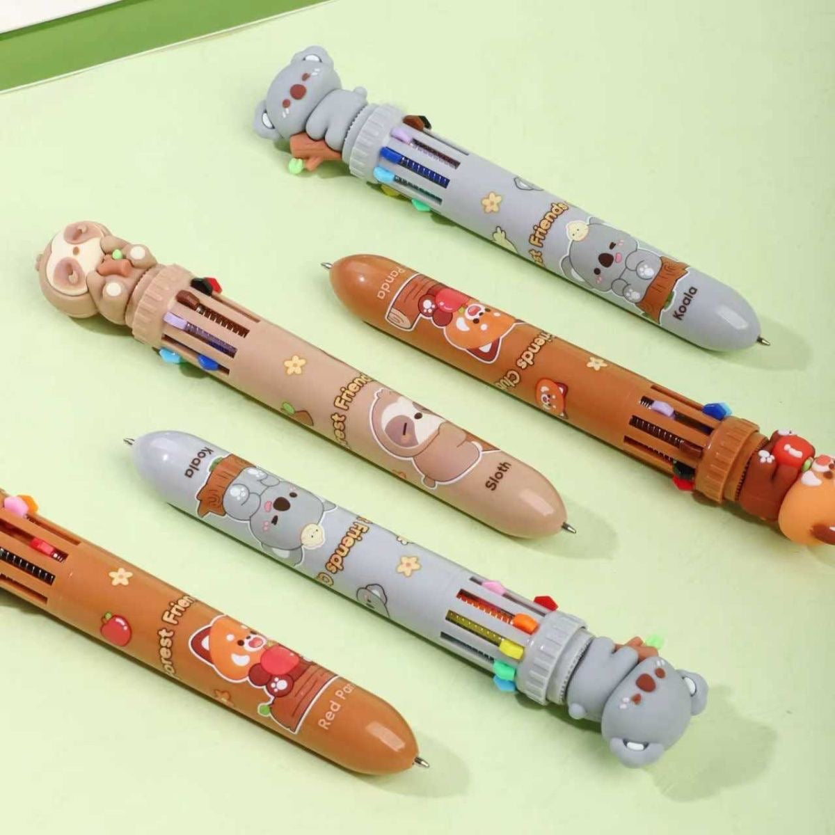 Forest Friends Ten Color Ballpoint Pen, 36-pcs