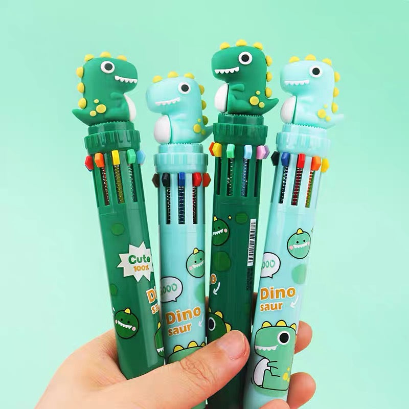Dinosaur Ten Color Ballpoint Pen, 36-pcs
