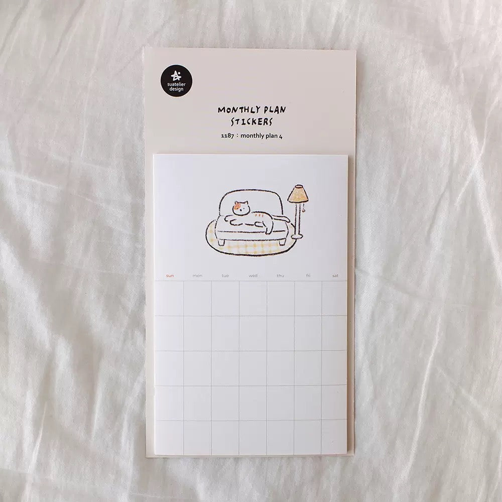Suatelier Monthly Plan Sticker #4, 20-pcs