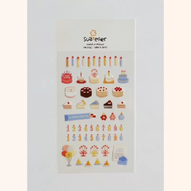 Suatelier Cake is Here! Sticker, 20-pcs