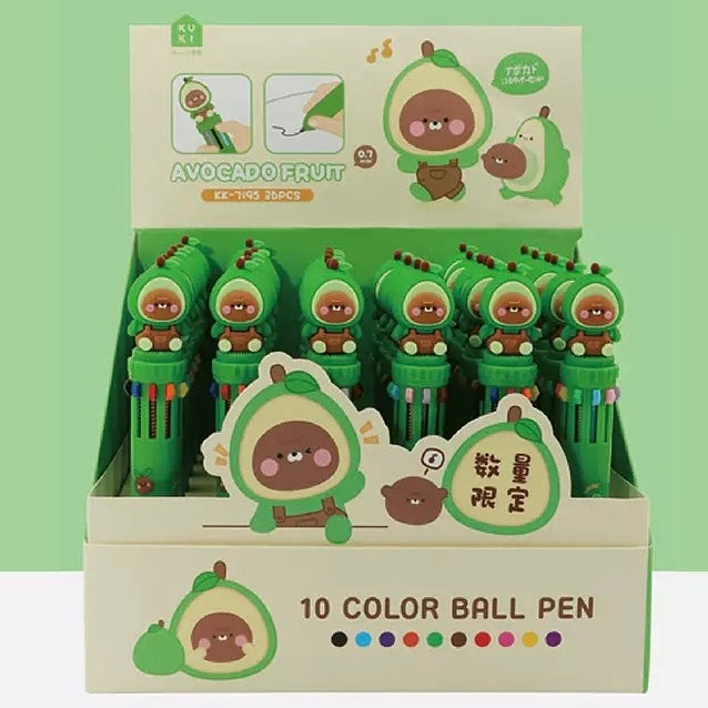 Avocado Ten Color Ballpoint Pen, 36-pcs