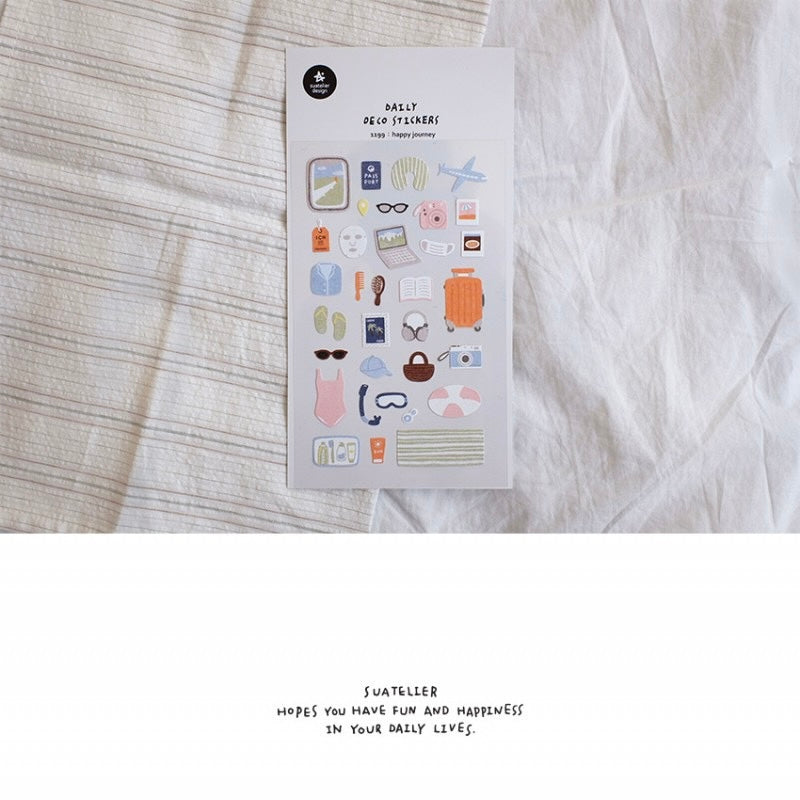 Suatelier Happy Journey Sticker, 20-pcs