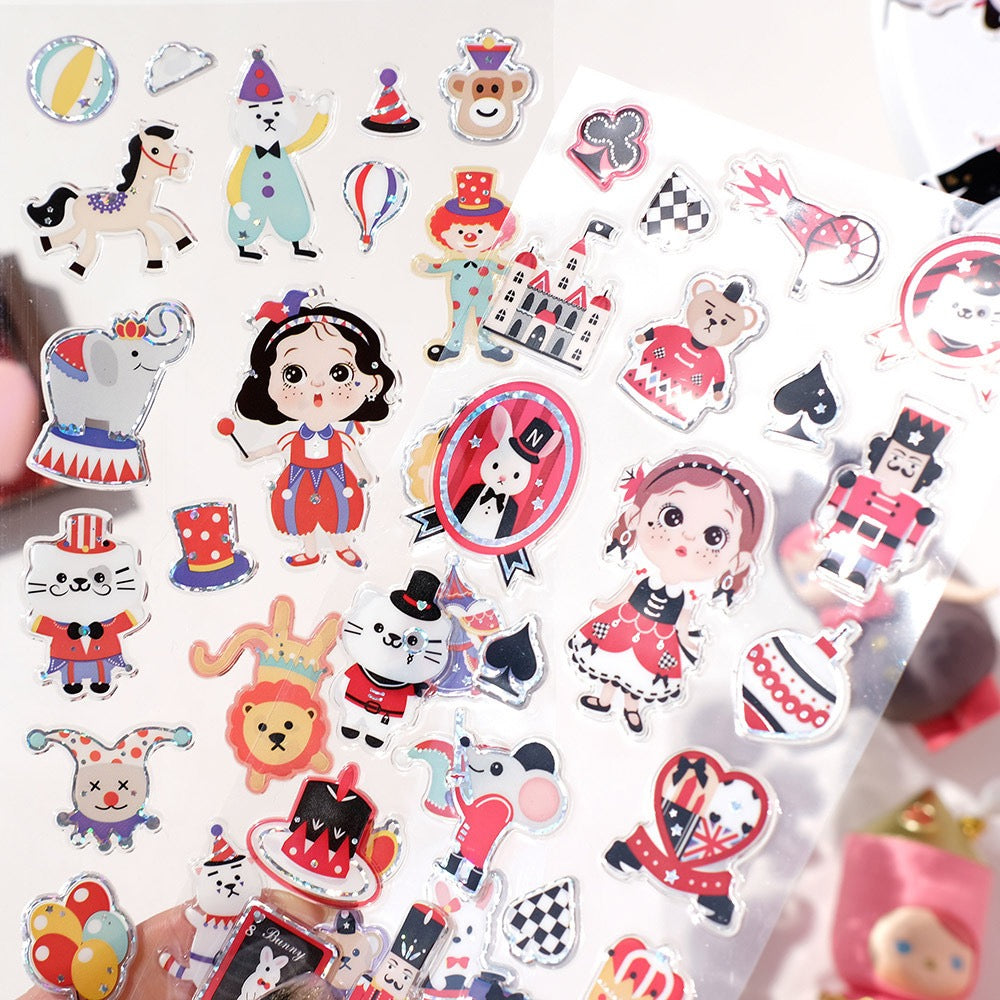 NEKONI Little Girl Transparent Cystal sticker, 20-pcs