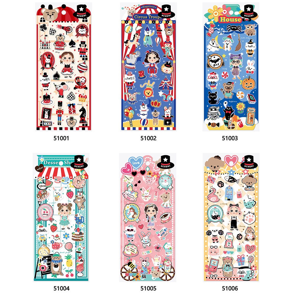 NEKONI Little Girl Transparent Cystal sticker, 20-pcs