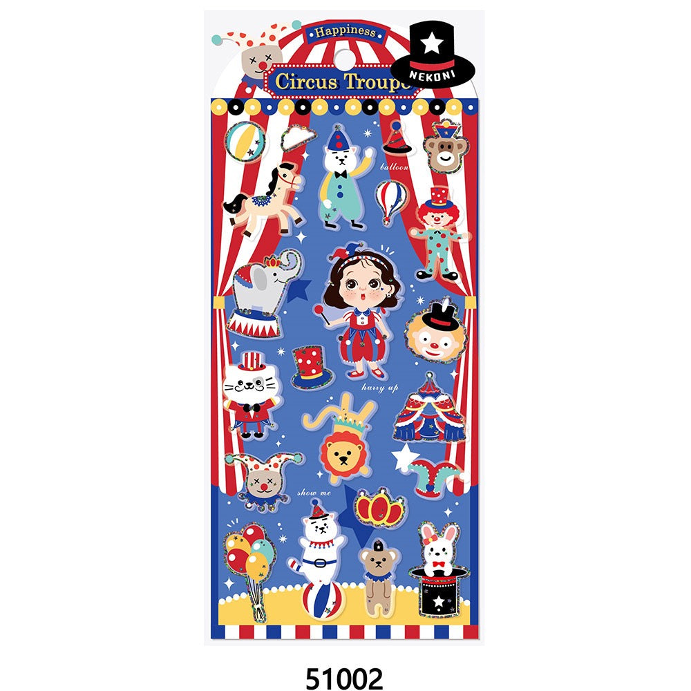 NEKONI Little Girl Transparent Cystal sticker, 20-pcs