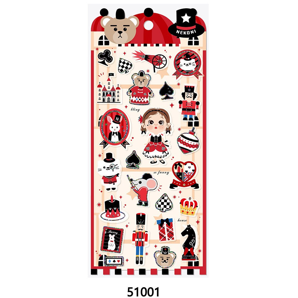 NEKONI Little Girl Transparent Cystal sticker, 20-pcs