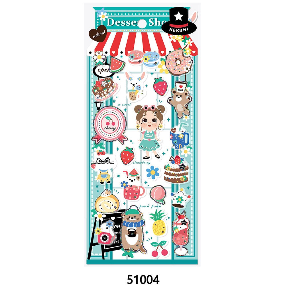 NEKONI Little Girl Transparent Cystal sticker, 20-pcs