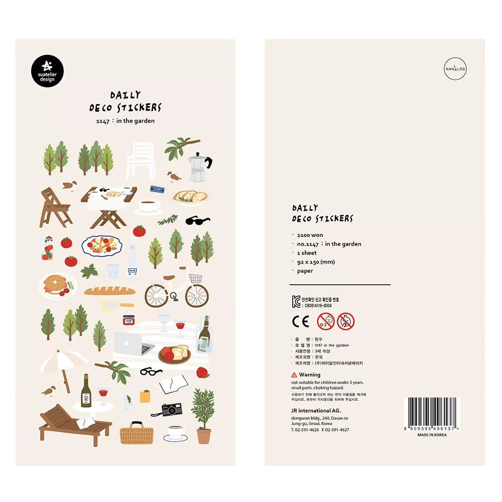 Statelier In the Garden Sticker, 20-pcs