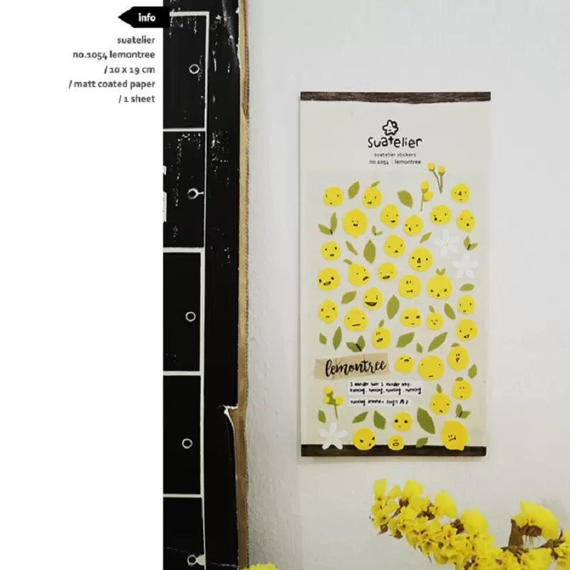 Suatelier Lemon tree Sticker, 20-pcs