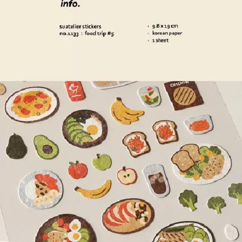 Suatelier Food Trip #5 Sticker, 20-pcs