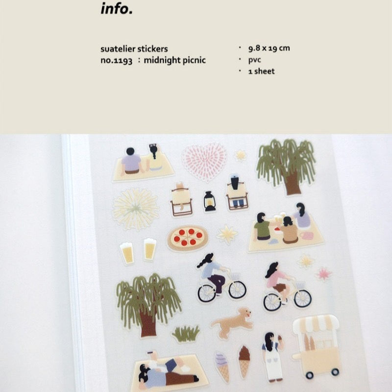Suatelier Midnight Picnic Sticker, 20-pcs