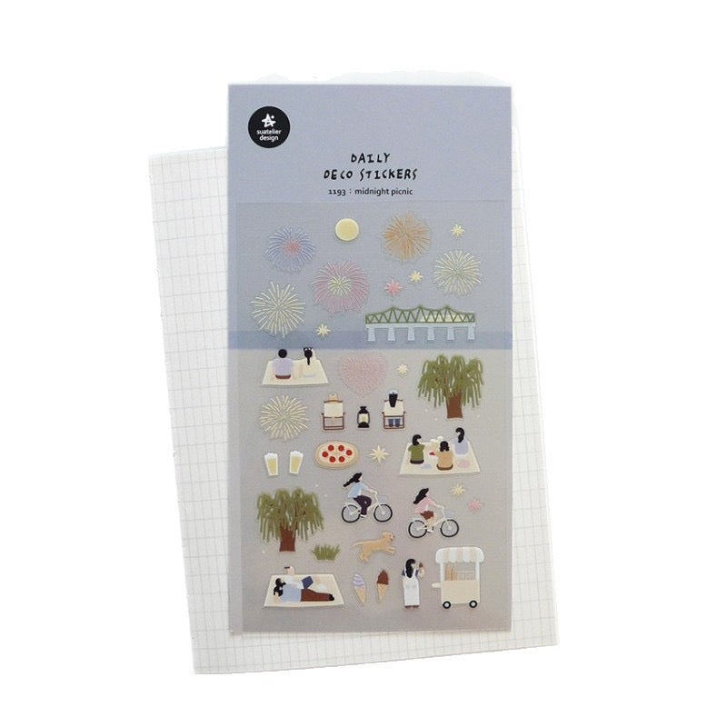 Suatelier Midnight Picnic Sticker, 20-pcs