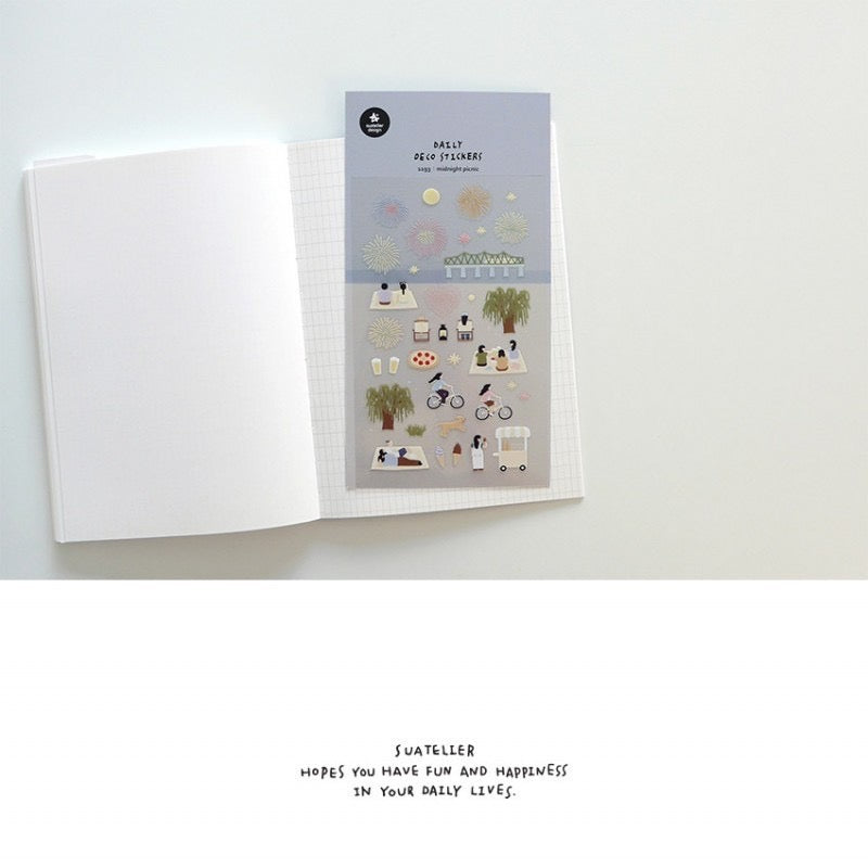 Suatelier Midnight Picnic Sticker, 20-pcs